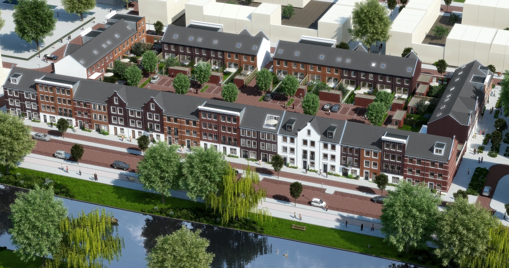 Nieuwe huizen aan de Sophiakade in Kralingen