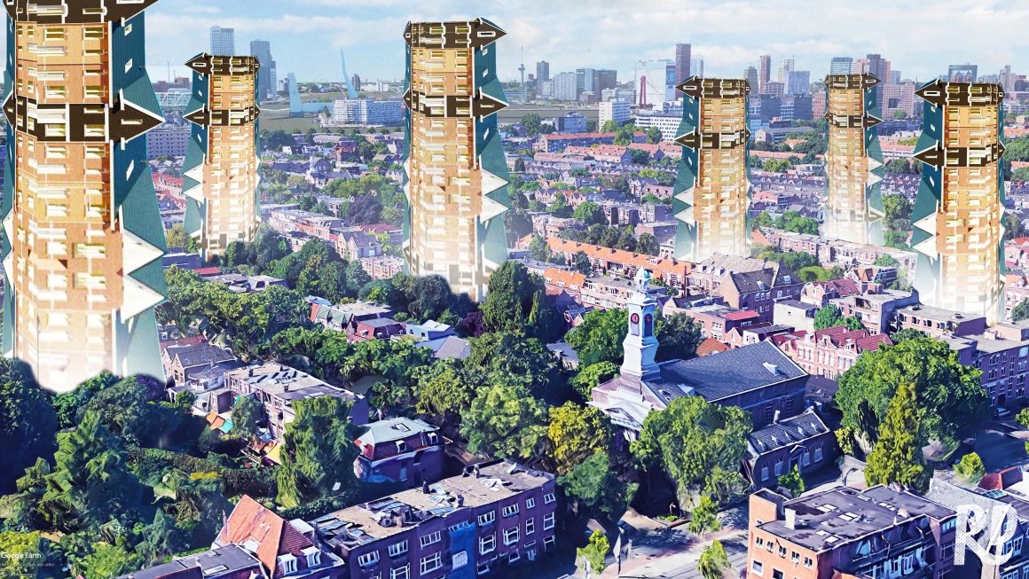 Een verticale vinexwijk middenin Rotterdam zorgt voor honderden extra woningen